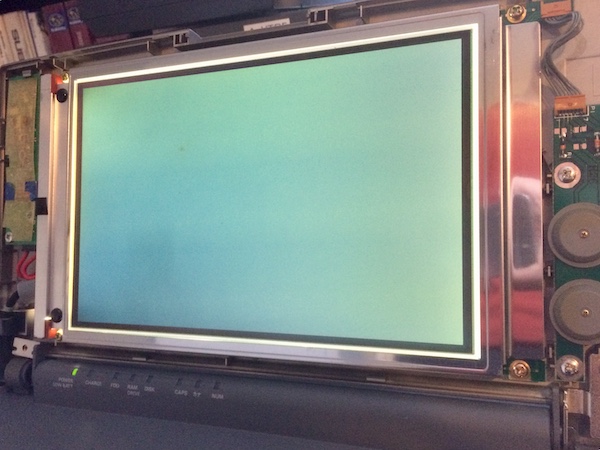 The PC-9801N screen is on brightly after the recap.