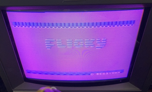 Flicky is running on the Soggy. Or at least its title screen is.