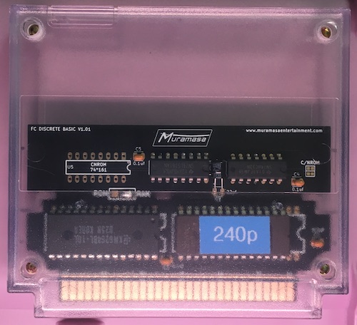 Rear of the cartridge. Notice the subtle texture and "240p" Brother label on the ROM.