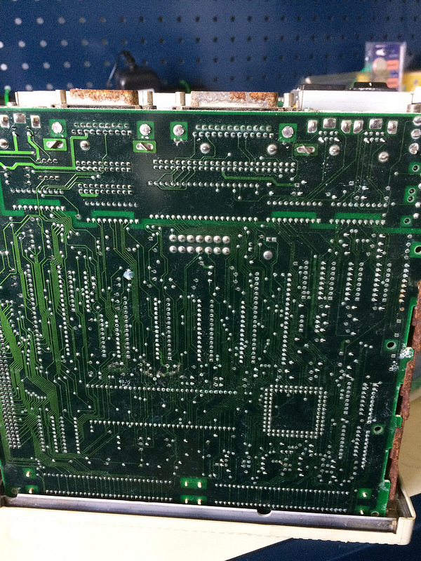 Mac SE motherboard underside