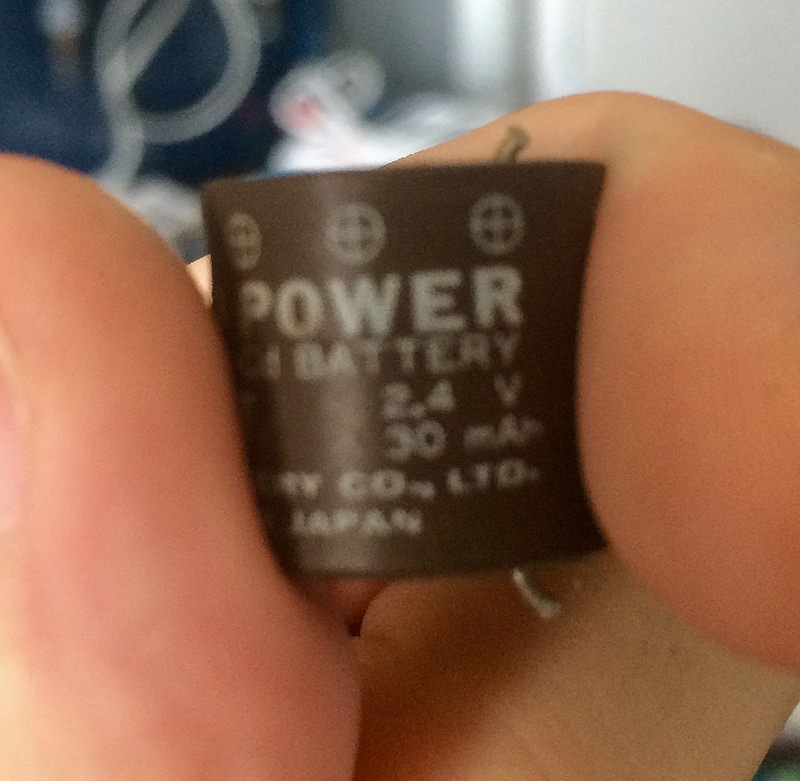 Battery label part 1 - 2.4V 30mAh