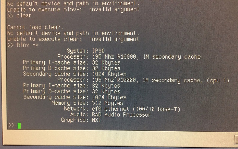 SGI Octane hinv -v