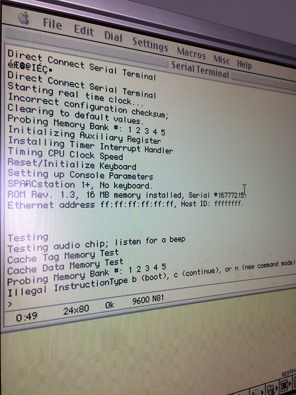 serial console showing boot error