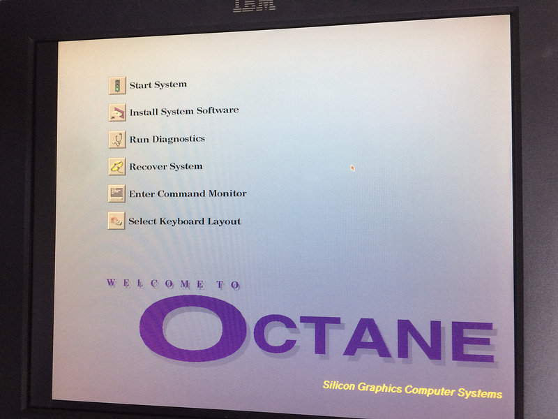 SGI Octane configuration screen