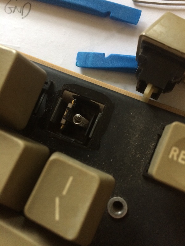 Failed glue around delete key