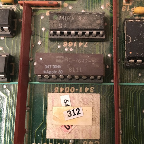 The 341-0045 PROM. It says MI-7643-5 © Apple 1980