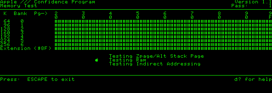 The Confidence Test running in MAME