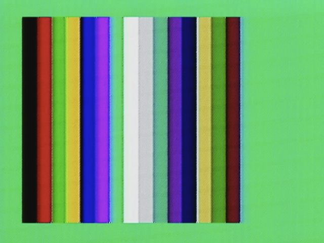 The AV capture device shows the colour flag demo from before.