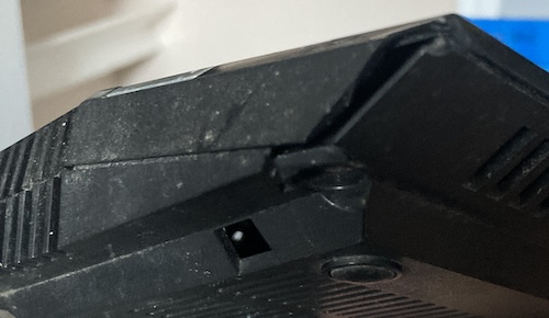 An entire corner of the case is missing.