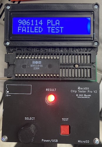 The 906114 PLA test says it has FAILED TEST.