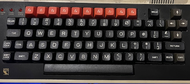 An ECMA-23 layout, for a BBC Master. Notice that the 2 key has a quote mark above it.