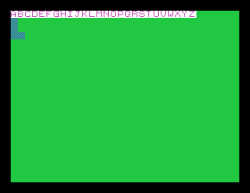 The entire alphabet is loaded from the BIOS, including my "fixed" H and Z.