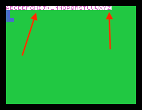 Weird lines under "H" and "Z"