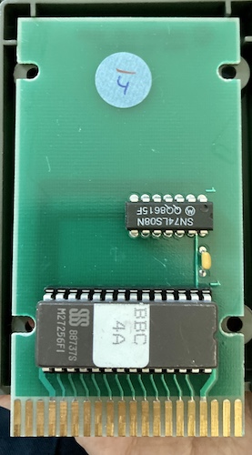 The original cartridge, containing a ROM and a logic chip.