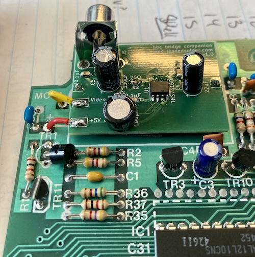The PCB is assembled and installed into the BBC Bridge Companion motherboard.