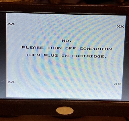 The "No." screen is displayed on a backup camera monitor. Told you that you'd see it a lot.