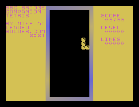 The Tetris piece is colliding with the rightmost wall, and is unable to move any further.
