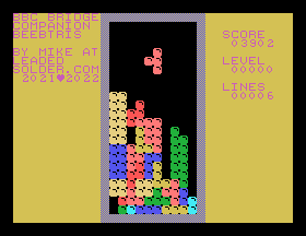 A workable Tetris-like game is shown.