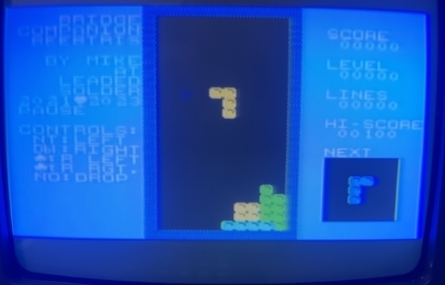 A close-up of the game being played on my TV.