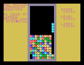 (Animated) The line-clearing animation is finally in. I score a Tetris in my debugging environment.