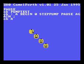 I have written an infinite loop that calls 0 STEPPUMP over and over.