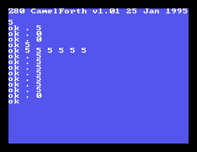 Now the stack is usable even after `EMIT` has run.