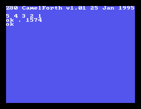 I enter "5 4 3 2 1" and then "." but 1574 is returned