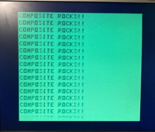 The result of printing "Composite Rocks!!" repeatedly to the screen.