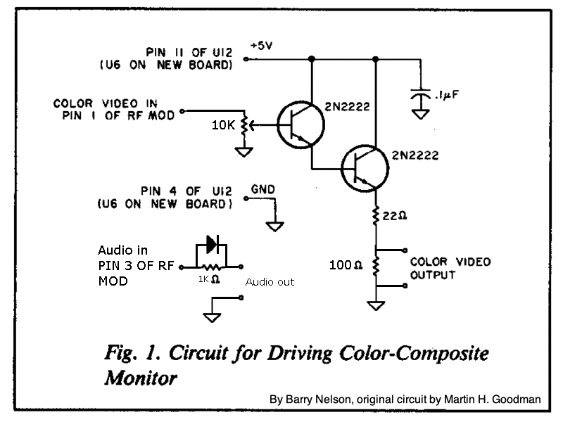 A circuit diagram of the composite 'mod'
