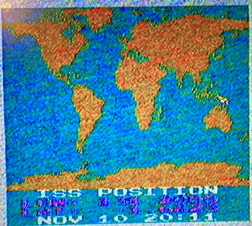A shot of the world map. Everything is extremely fuzzy with the RF.
