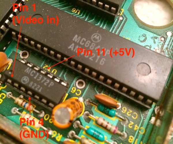 The MC1372 has pins 1, 4, and 11 called out.