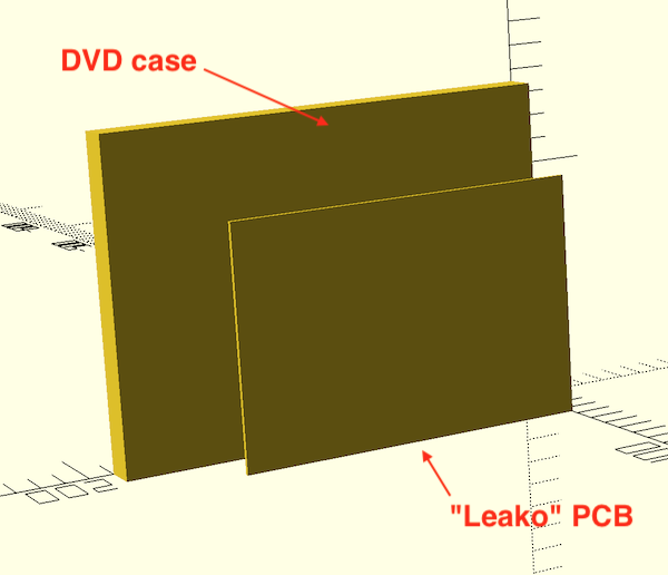 A comparison of the motherboard sitting in front of a DVD case, for scale