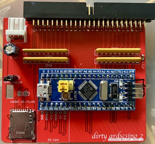 The Dirty ArdSCSIno 2, version one, is presented for testing.