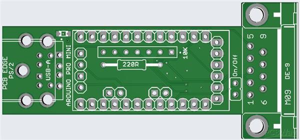 A smaller version of the first PCB, now featuring a footprint for a "more standard" Pro Mini.