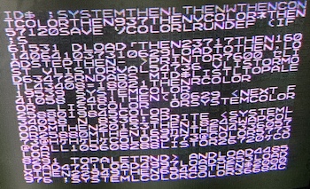 The LISTing continues with a bunch of BASIC keywords