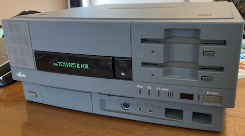 The FM-Towns II HR sits on my dining room table, not doing much of anything.