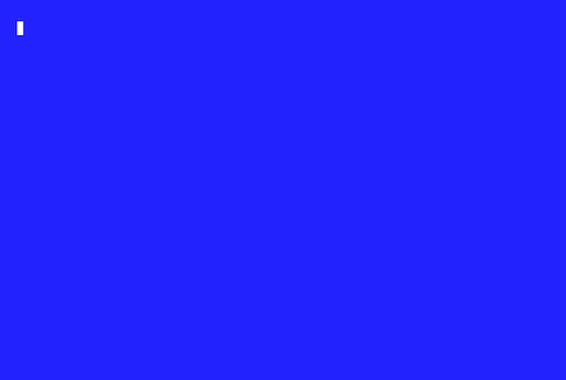 A featureless blue void, with an emotionless white text cursor at the top left of it. Ys has surrendered to us.