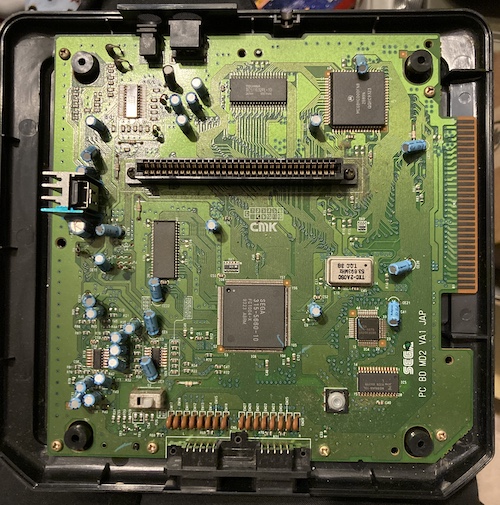 The motherboard exposed. It is a VA1 with a 315-5660-10 VDP.