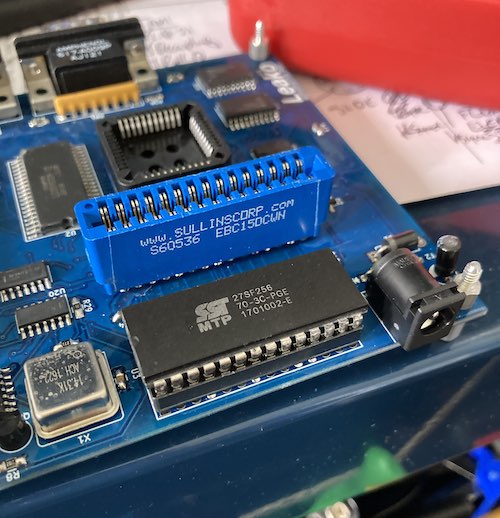 The BIOS chip is inserted into the Leako board.