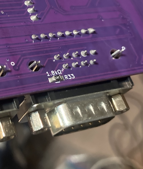 There are no copper rings supporting the push-pins for the controller port, so they are basically tearing into the fibreglass of the circuit board for reinforcement instead.
