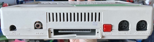 The ports on the back of the computer.