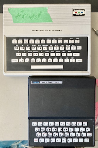 The MC-10 and a ZX81 sitting together on top of the X1turbo.