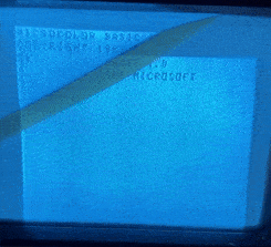 The vertical hold rolling effect in an animated gif. You can also see how bad my phone is at capturing CRTs.