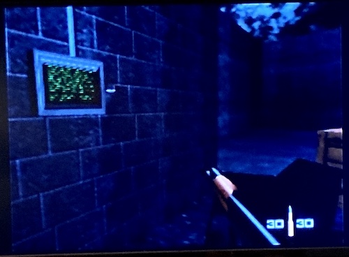 The GoldenEye "Dam" level. I have misplaced the covert modem.
