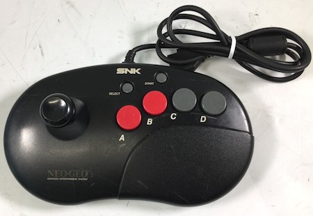 The auction photo of the Neo Geo Pro joystick which I eventually won. Note the scratches and damaged silkscreen. Don't fret: real pros don't need pretty tools.