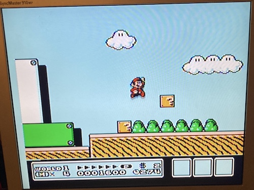 Mario is jumping into the sky. He doesn't care that he only has two dollars to his name.