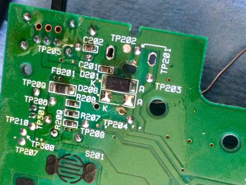 The pad is torn out of the number-one pin for the 9V DC jack.