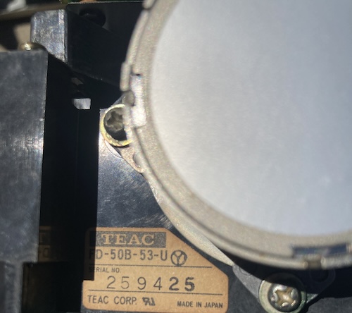 The disk drive label says TEAC FD-50B-53-U.