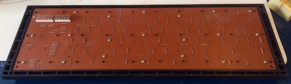 The back of the keyboard, a single-sided PCB.