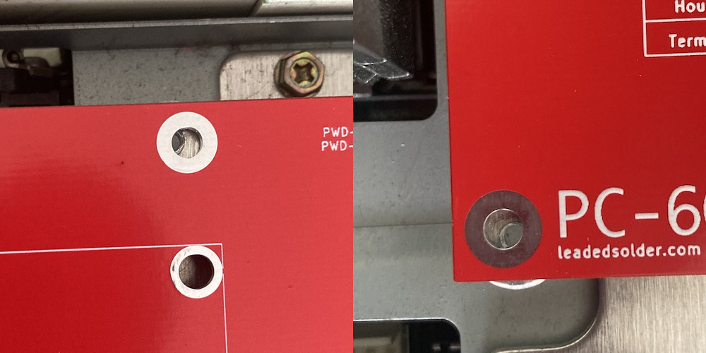 Two of the mounting holes are significantly off.